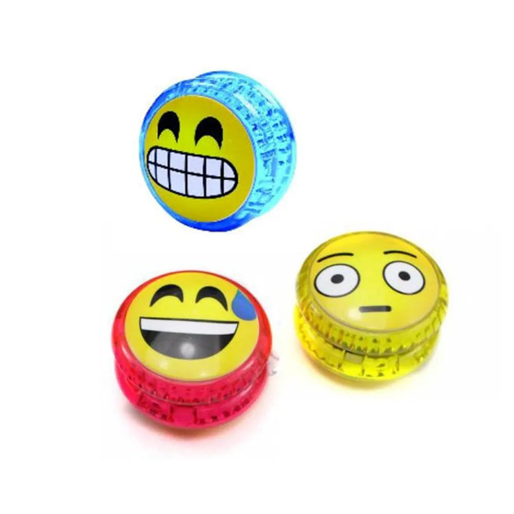 4 X Emoji YoYo Emoticon Light Up Yo Yo Party Favor Classic Toy Children Game Kid