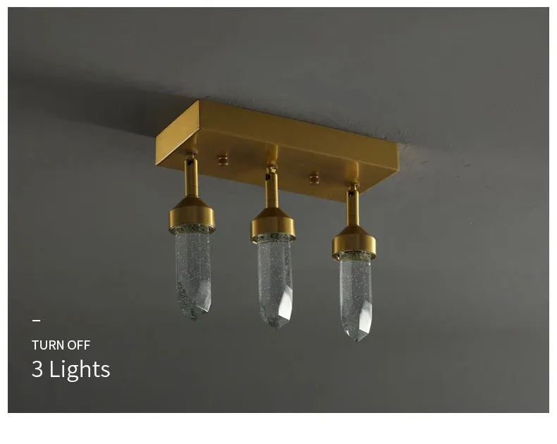 Ceiling / Wall Modern Gold Copper Indoor LED Decorative Crystal Aisle Light Corridor