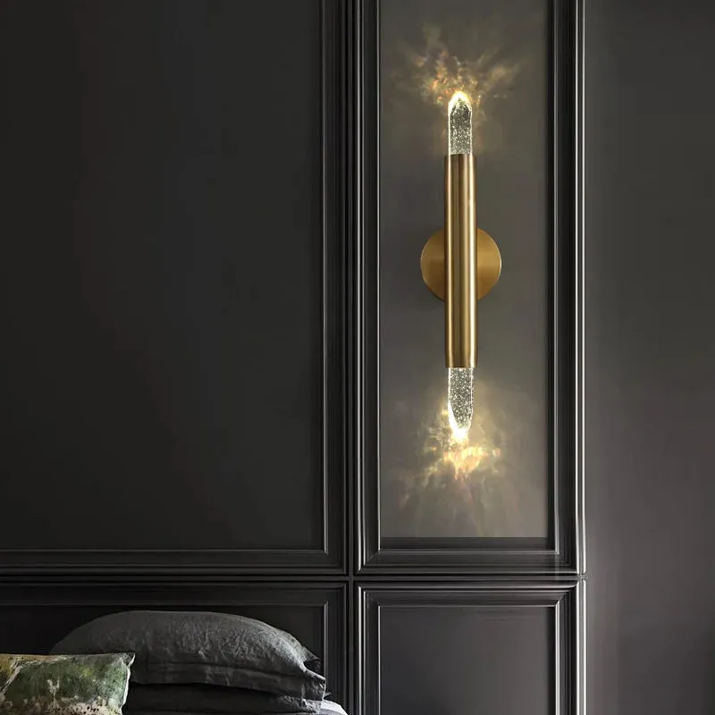 Ceiling / Wall Modern Gold Copper Indoor LED Decorative Crystal Aisle Light Corridor