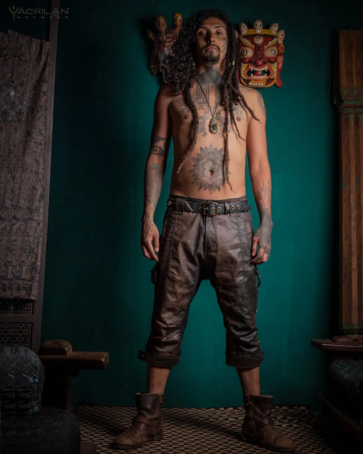 Corsaire Men / Waxed Denim Printed - Brown SANDSOTIME