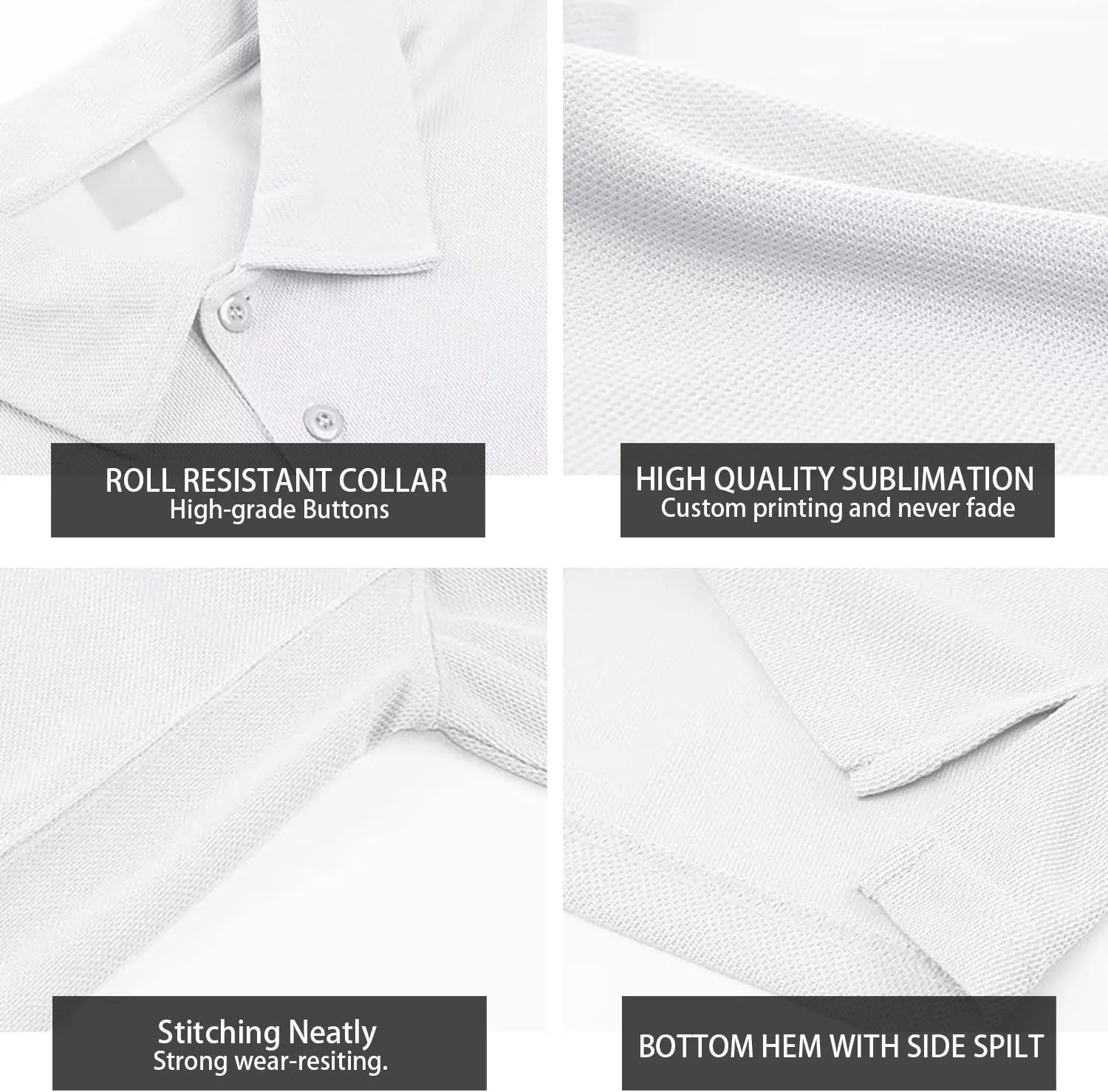 Custom Embroidered Polo Shirts for Men Women 3 Button Dry Fit Golf Jersey