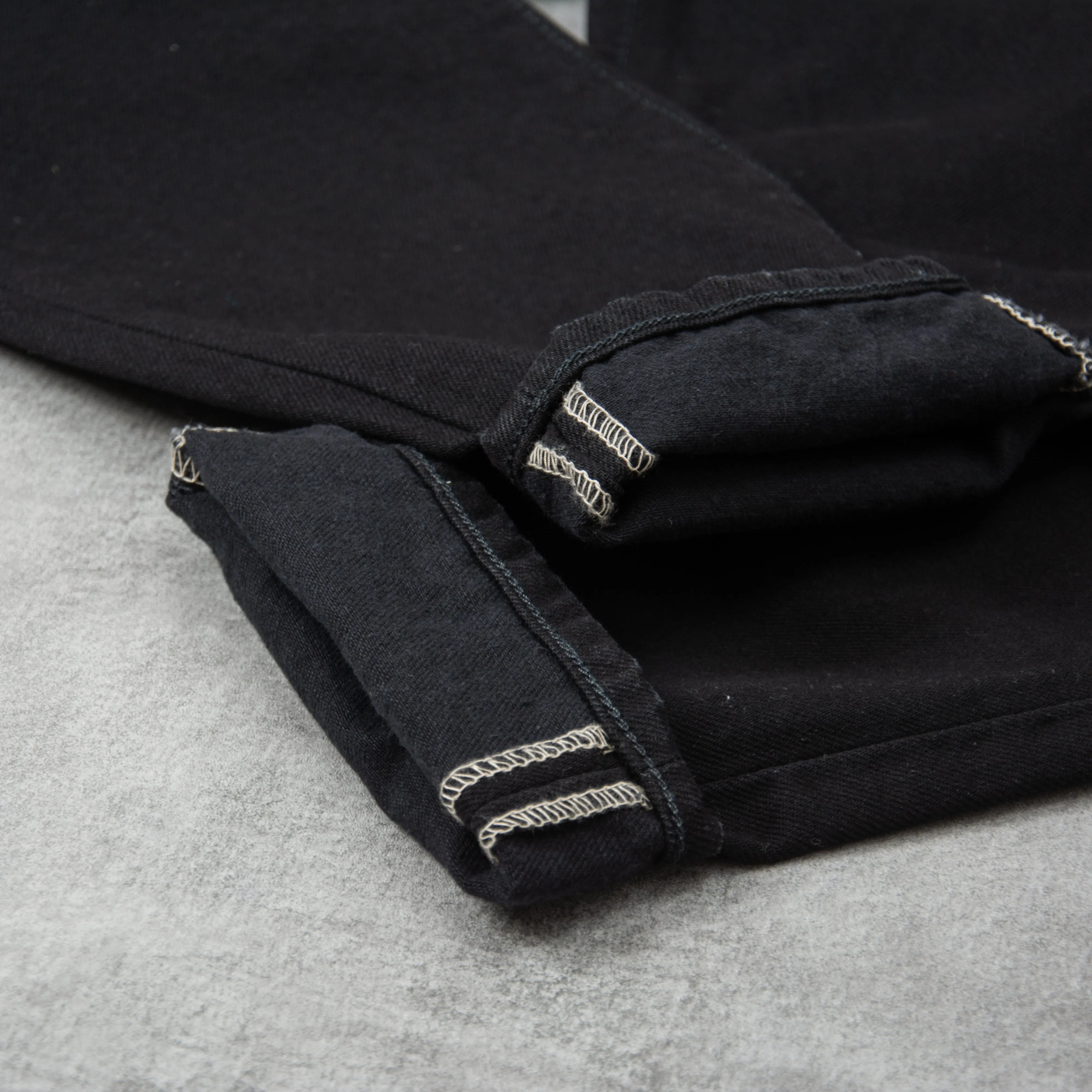 Edwin Regular Tapered Jeans Kaihara Stretch - Black Unwashed