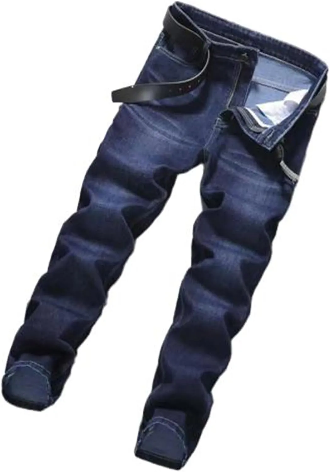 Finelylove Jeans for Men Stretch Skinny Bootcut Jeans Slim Fit Straight Leg Denim Pants with Pockets,Plus