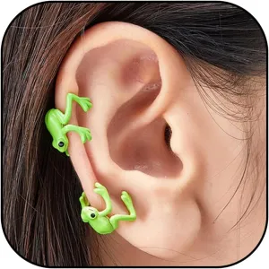 Frog Earrings for Women Trendy Green Frog Ear Cuffs Non Pierced 3D Animal Earrings Cool Fun Frogs Jewelry Gifts