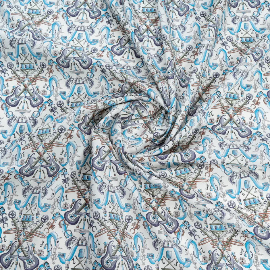 Guitar Printed Pure Cotton