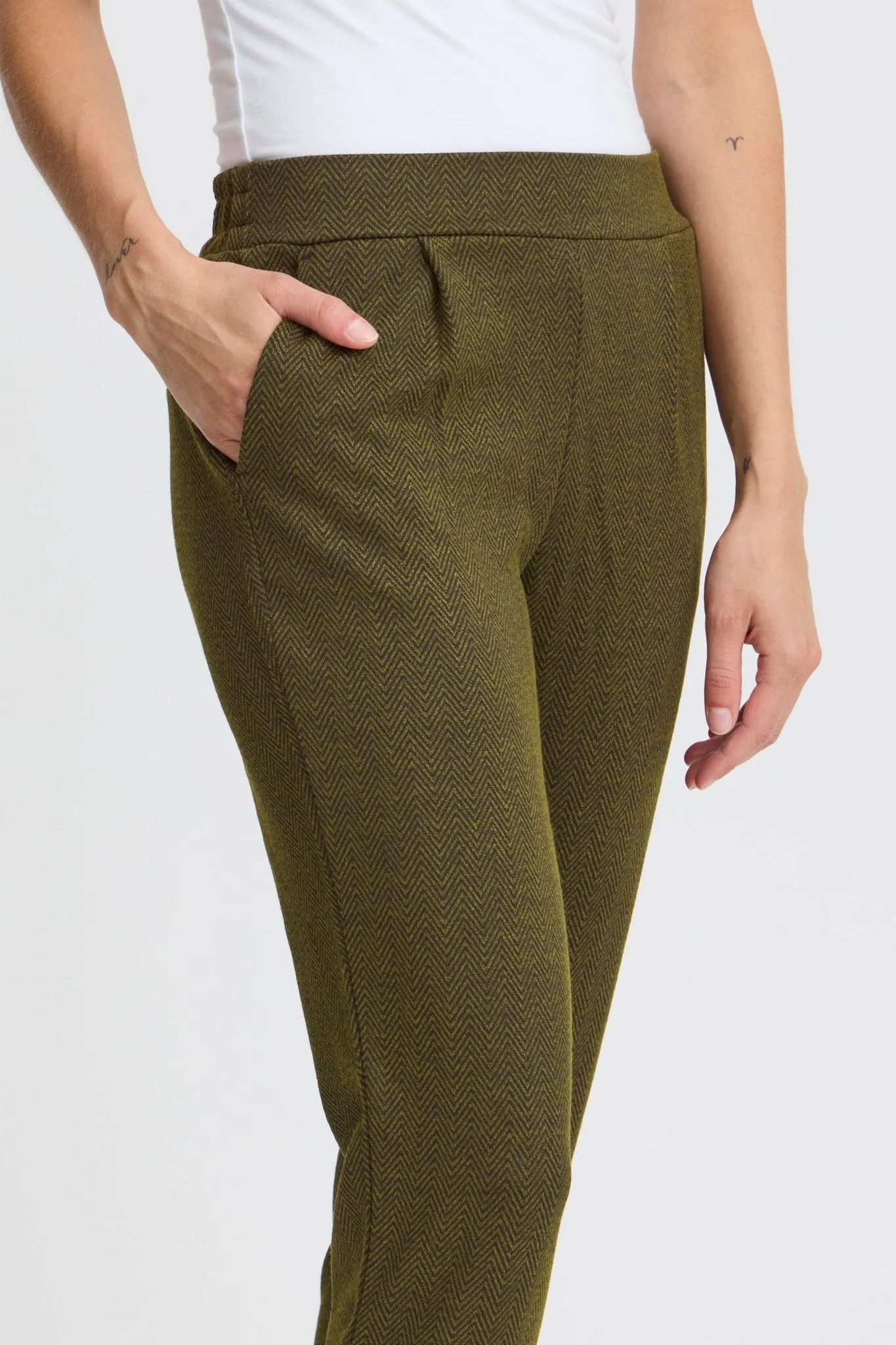 ICHI - IHKATE JACQUARD PANTS - 20121601