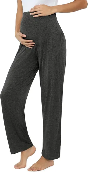 Joyaria Womens Maternity/Pregnancy Sweatpants Long Yoga/Pajama/Lounge Pants Over The Belly