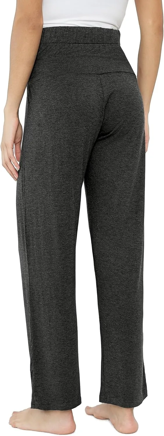 Joyaria Womens Maternity/Pregnancy Sweatpants Long Yoga/Pajama/Lounge Pants Over The Belly