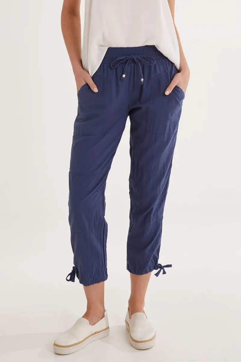 Lula Life Beach Pant Navy On Sale