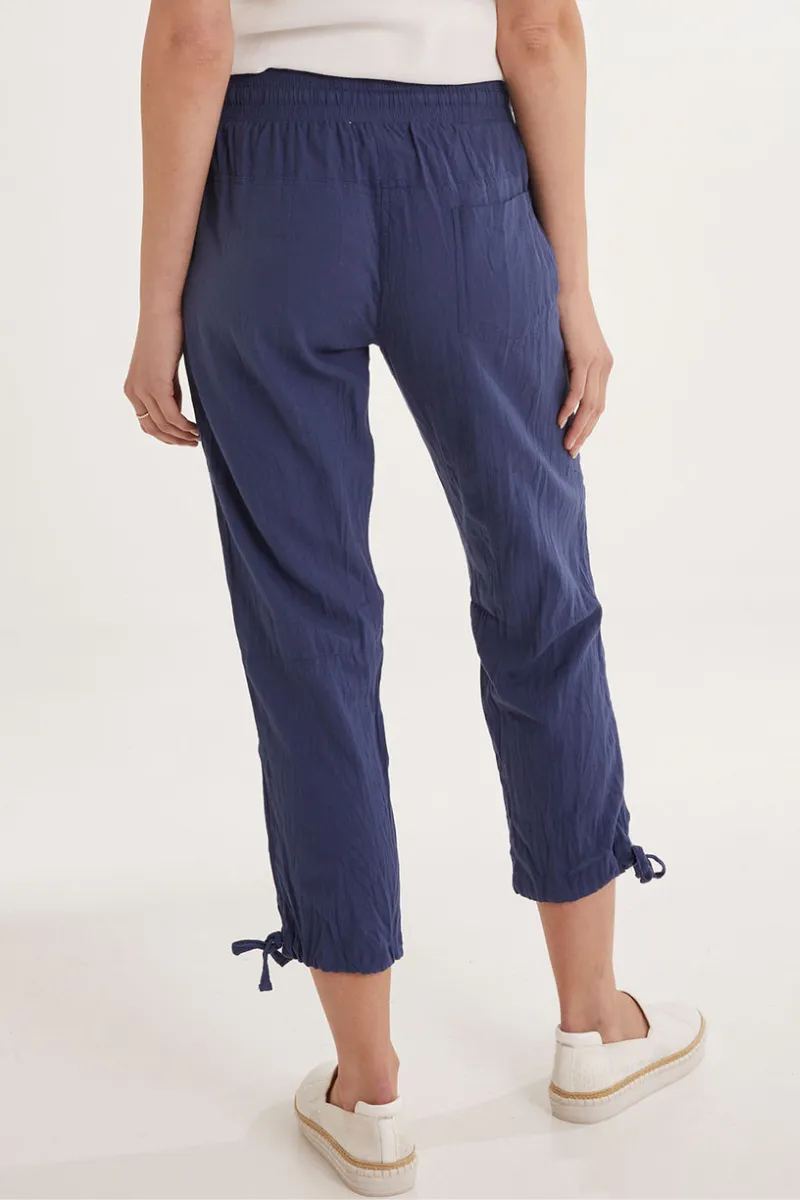 Lula Life Beach Pant Navy On Sale