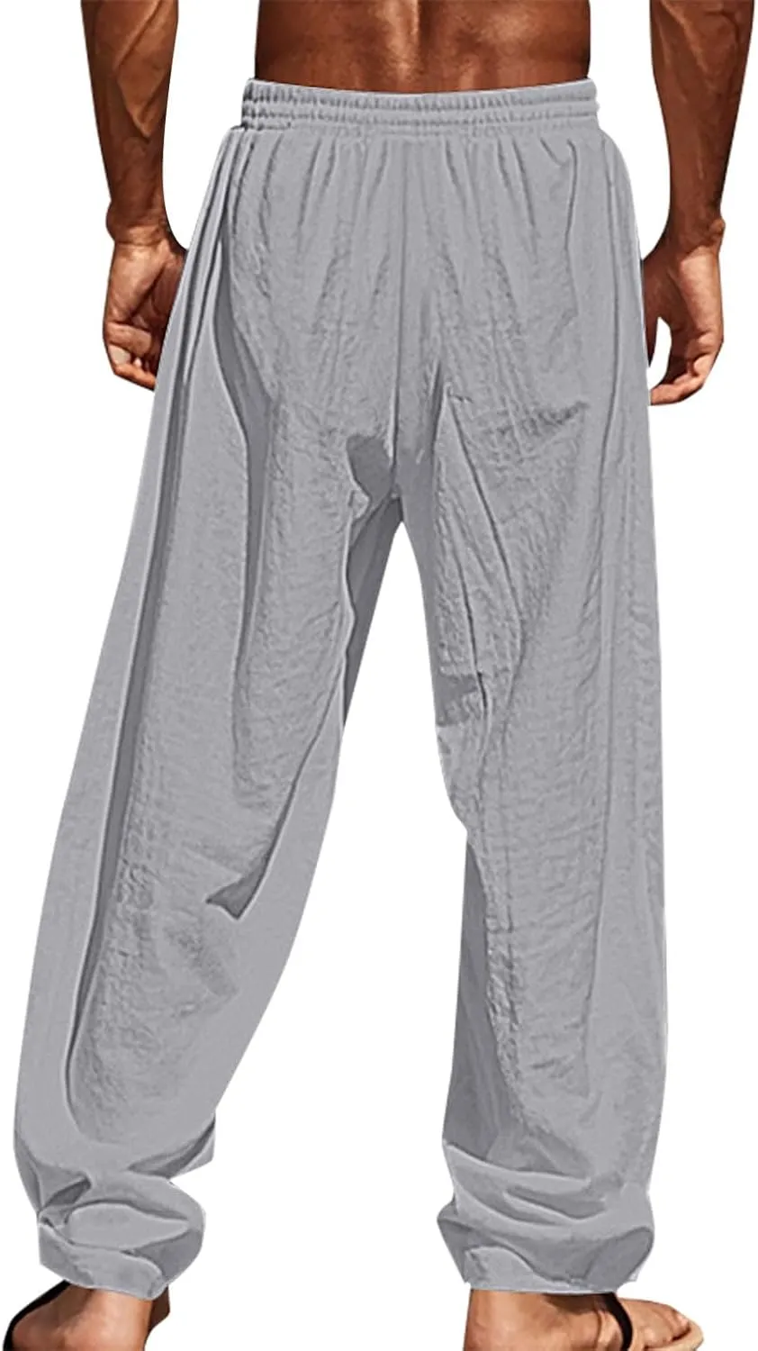 Men's Hawaiian Tropical Leaf Sweatpants Beach Vacation Lounge Pants Breathable Relaxed Fit Comfy Drawstring Casual