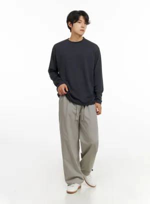 Men's Solid Banded Pants IG409