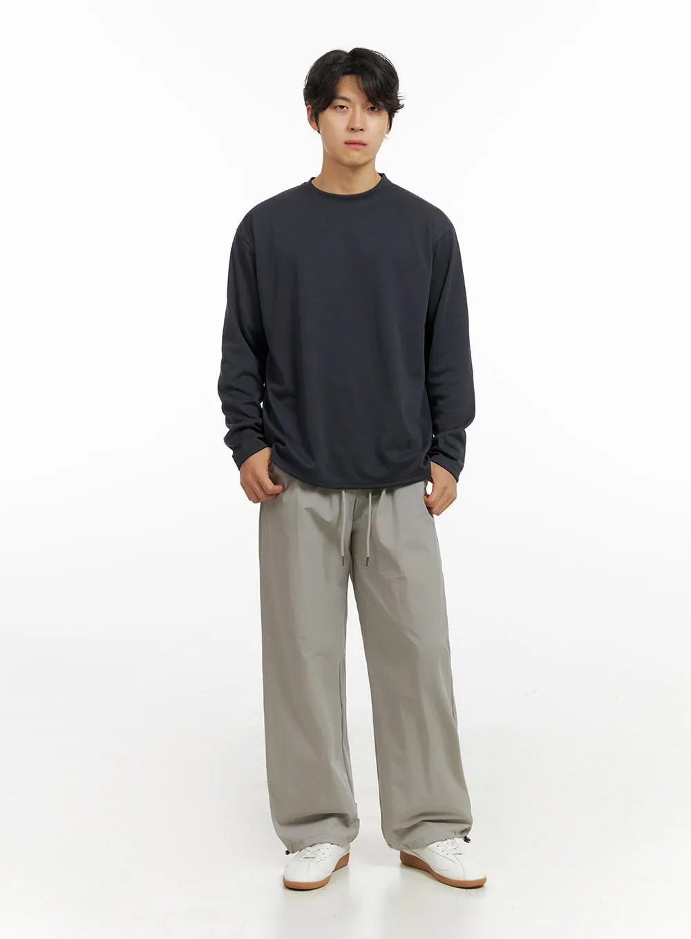 Men's Solid Banded Pants IG409