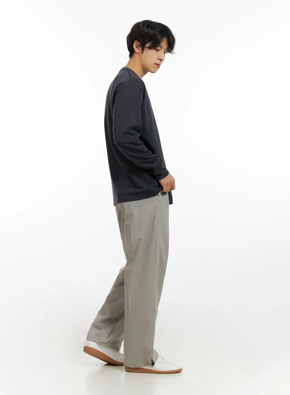Men's Solid Banded Pants IG409