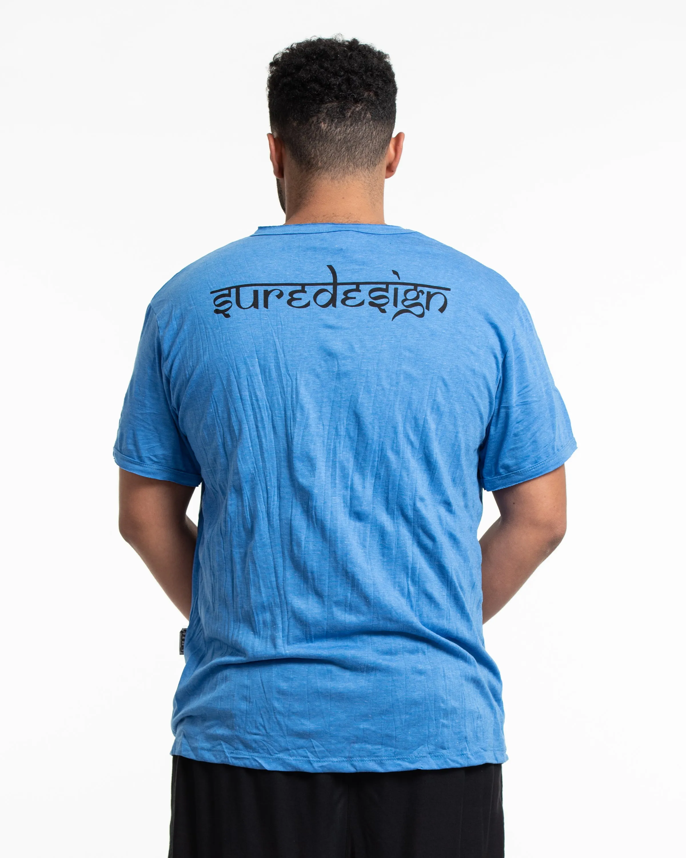 Mens Wolf T-Shirt in Blue