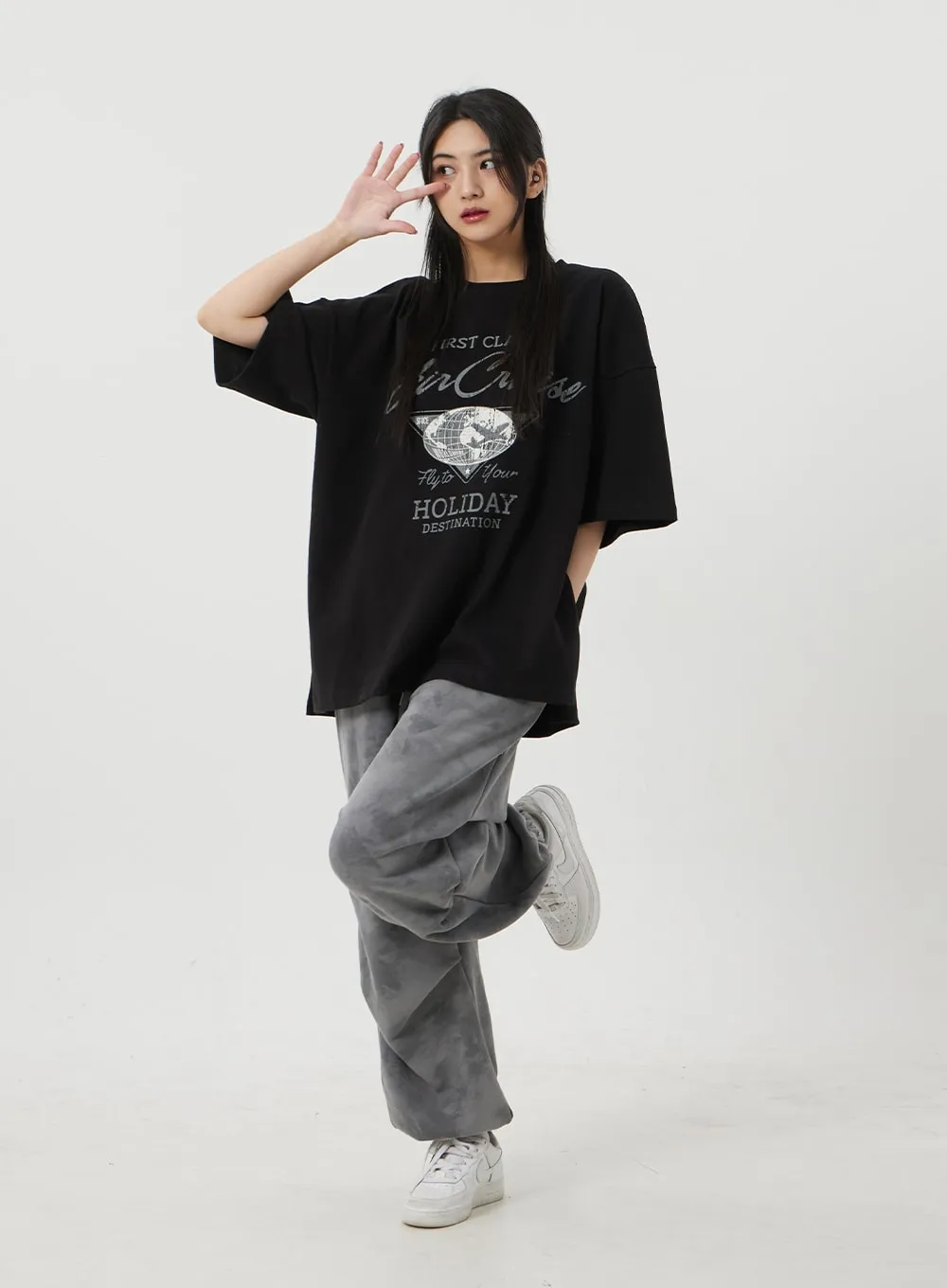 Mixed Color Baggy Track Pants BJ319