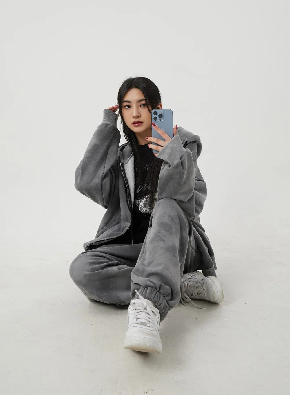 Mixed Color Baggy Track Pants BJ319