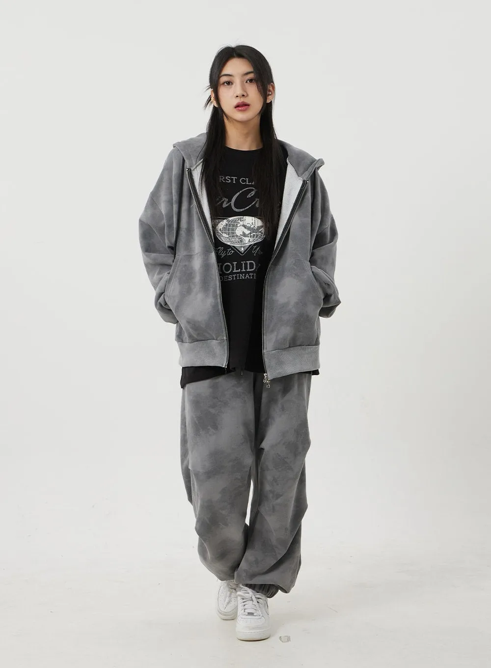 Mixed Color Baggy Track Pants BJ319