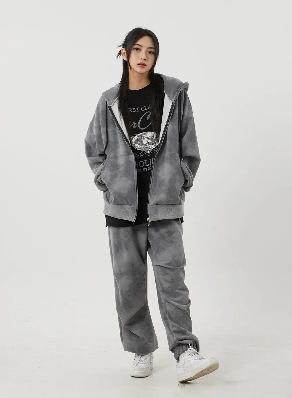 Mixed Color Baggy Track Pants BJ319