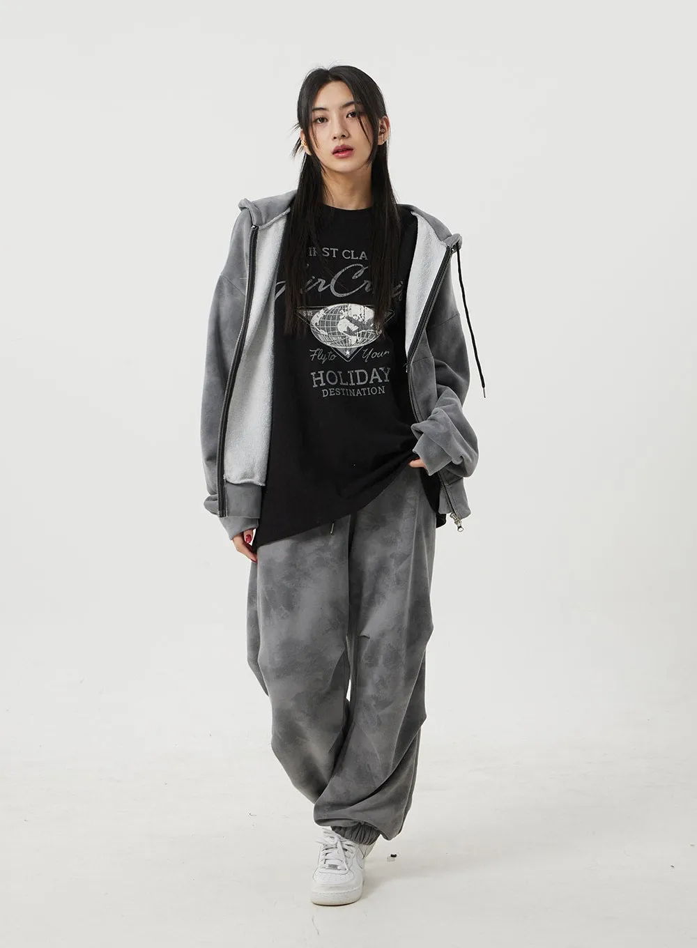 Mixed Color Baggy Track Pants BJ319