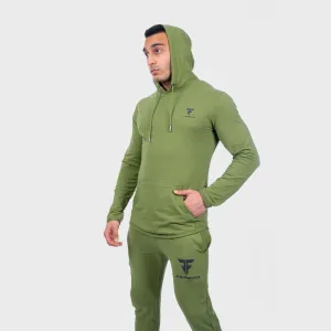 Muscle Fit Hooded Tracksuit Forest Green