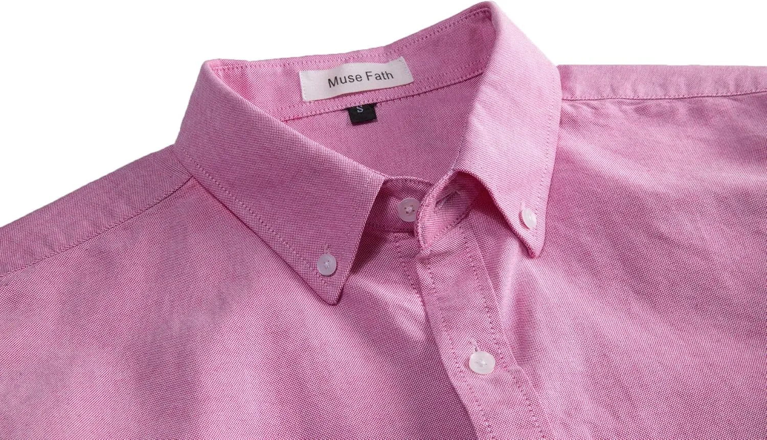 MUSE FATH Men's Oxford Dress Shirt-Cotton Casual Regular Fit Long Sleeve Shirt