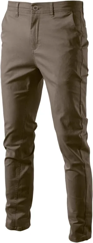 Oymyakon Men's Slim Fit Chino Pants Casual Stretch Dress Pants Cotton Tapered Trousers