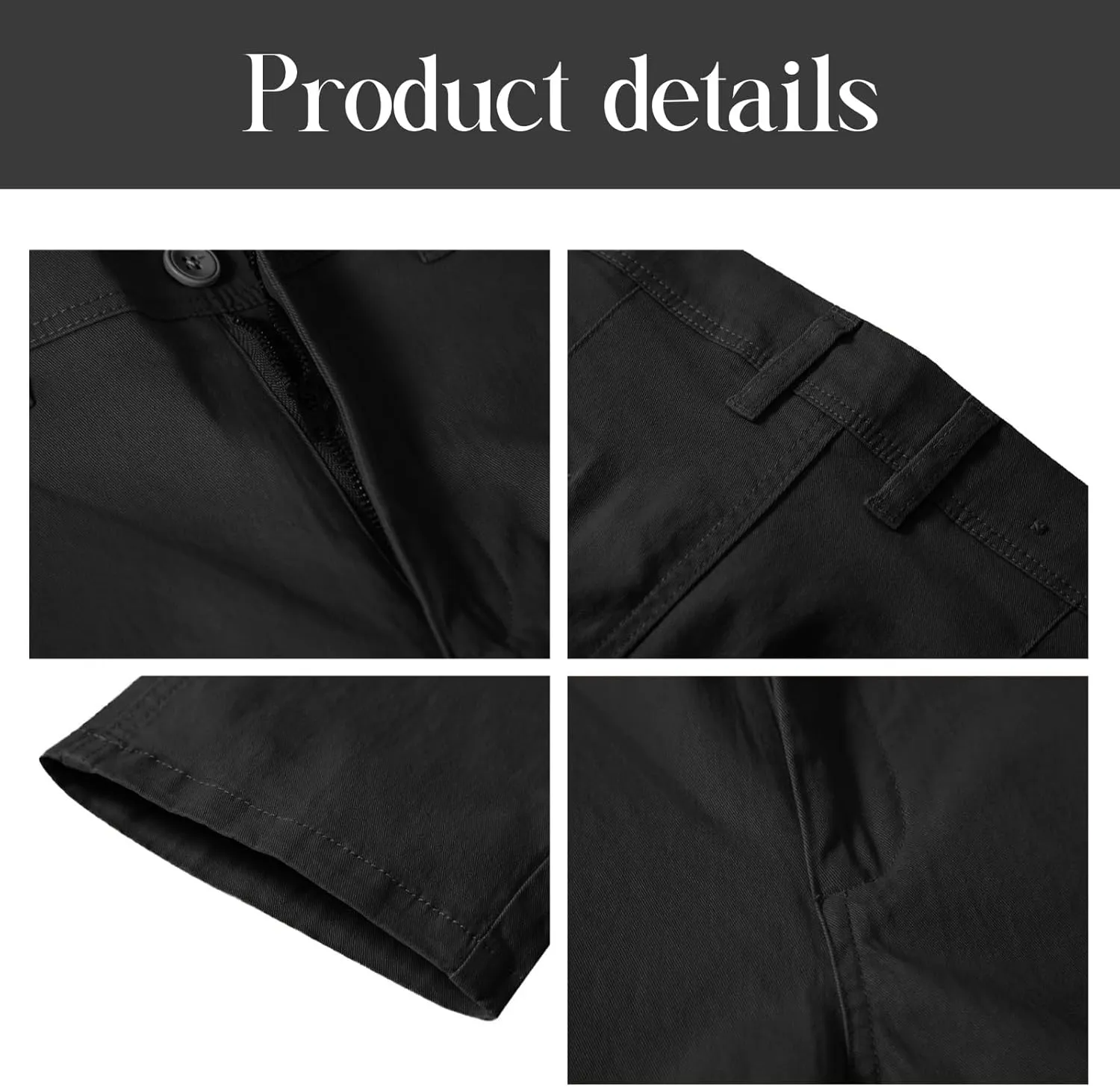 Oymyakon Men's Slim Fit Chino Pants Casual Stretch Dress Pants Cotton Tapered Trousers