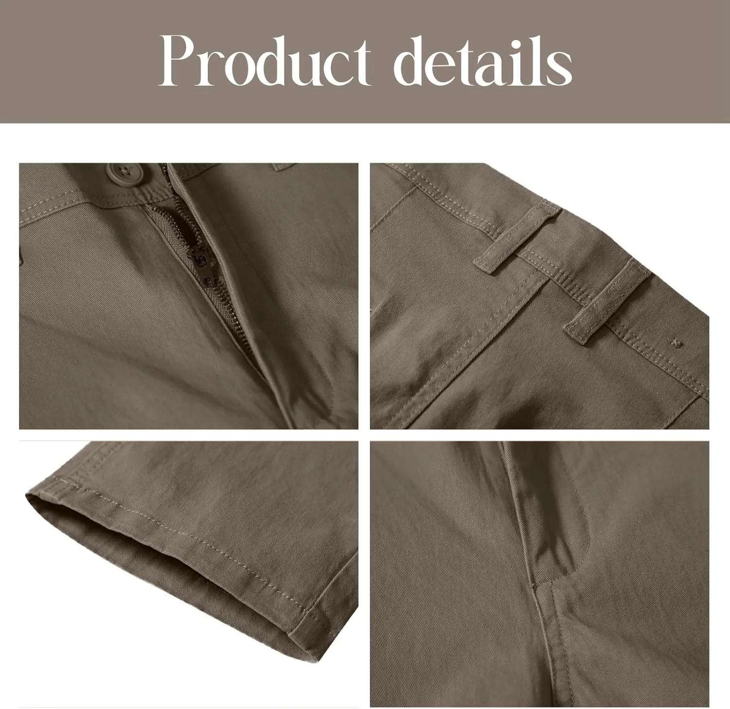 Oymyakon Men's Slim Fit Chino Pants Casual Stretch Dress Pants Cotton Tapered Trousers