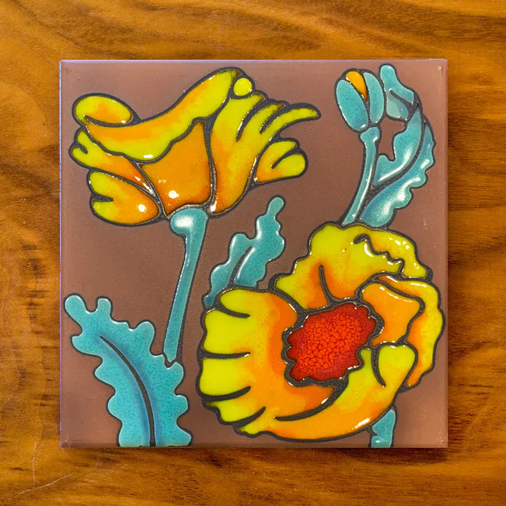 Poppies 6" x 6" Tiles