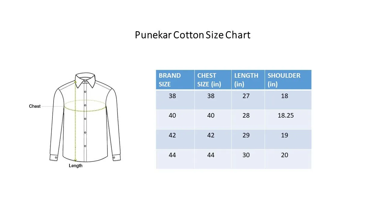 Punekar Cotton Tenn Orange Color Check Criss Cross Woven Cotton Shirt for Men's.