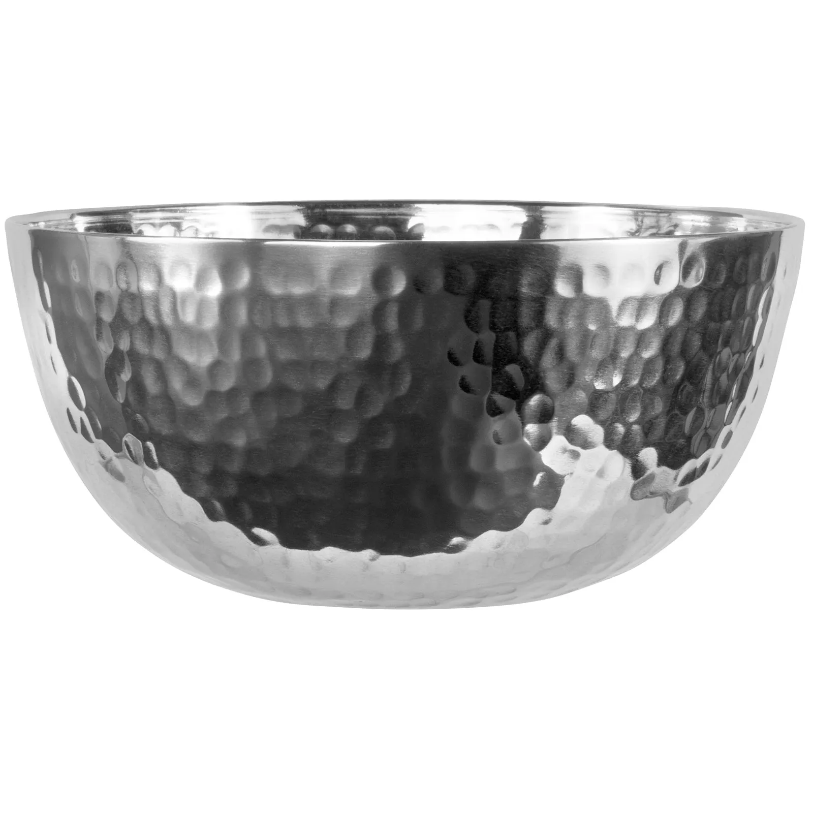 Red Co. Luxurious Hammered Aluminum Round Bowl, Metal Decorative Bowl