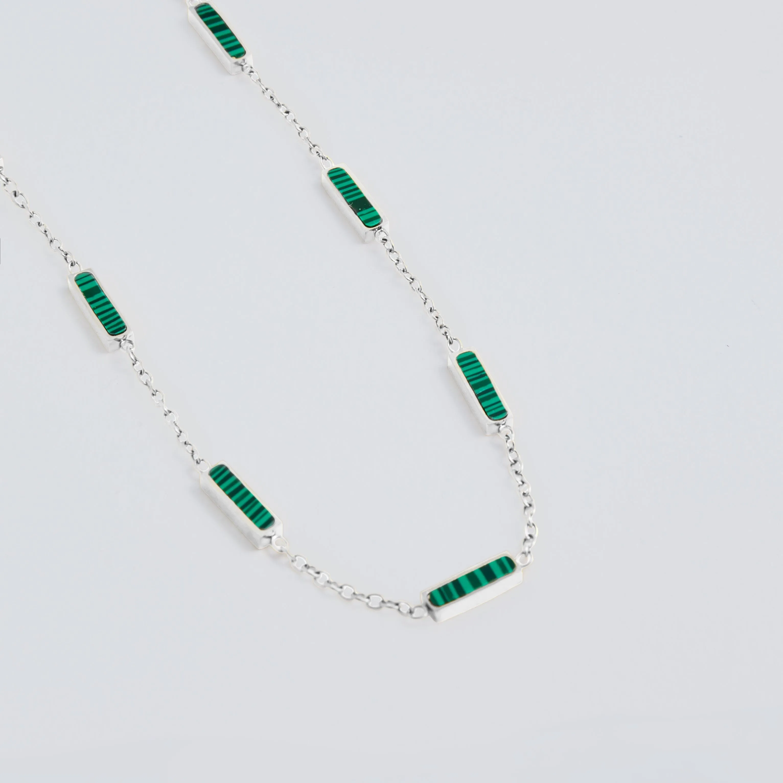 Silver Como Bar Chain