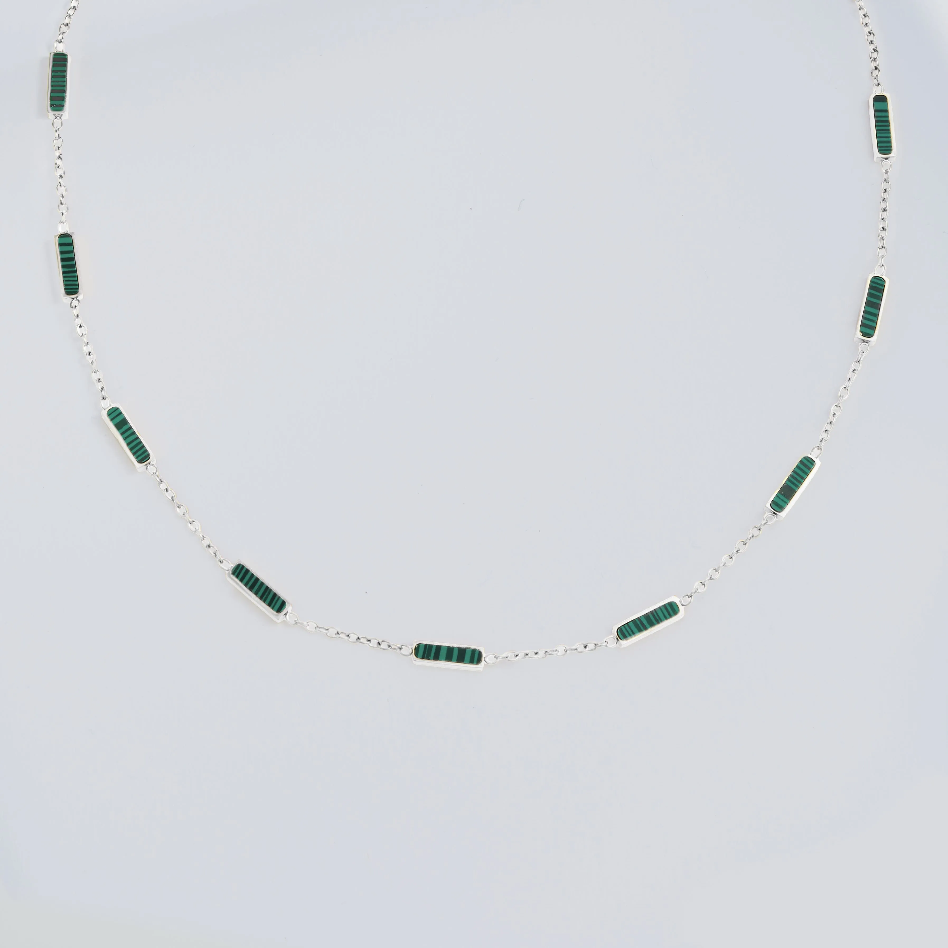 Silver Como Bar Chain
