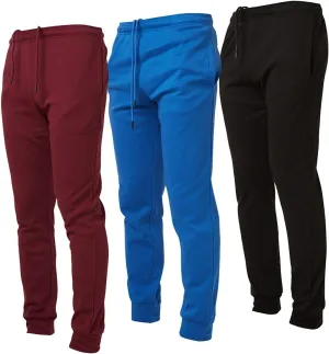 Ultra Performance 3 Pack Mens Lightweight Joggers for Men Casual Lounge Jogger Sweatpants with Pockets (SM - 4X)